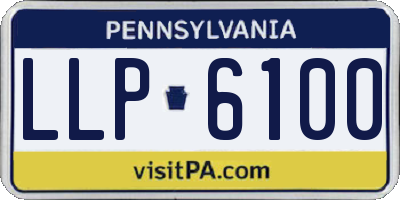 PA license plate LLP6100