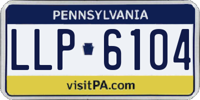 PA license plate LLP6104