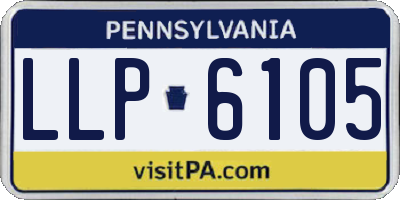 PA license plate LLP6105