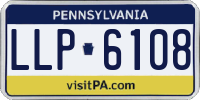 PA license plate LLP6108