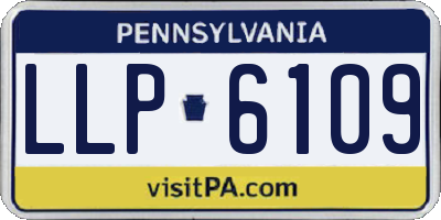 PA license plate LLP6109