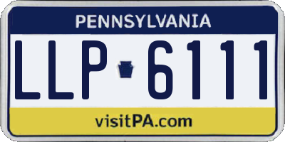 PA license plate LLP6111