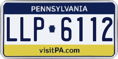 PA license plate LLP6112