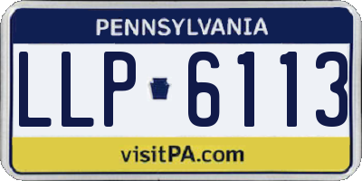 PA license plate LLP6113
