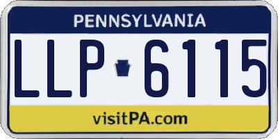 PA license plate LLP6115