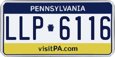 PA license plate LLP6116