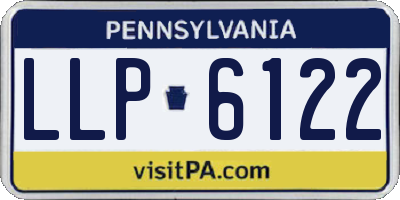 PA license plate LLP6122