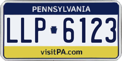 PA license plate LLP6123