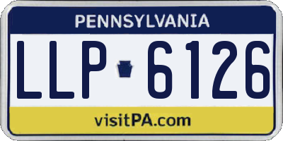 PA license plate LLP6126
