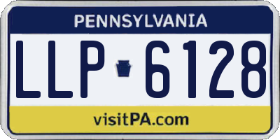 PA license plate LLP6128