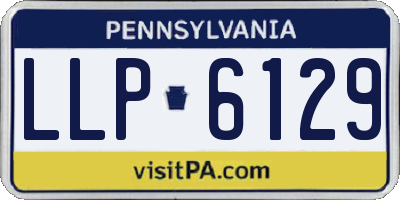 PA license plate LLP6129