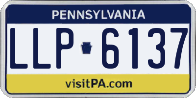 PA license plate LLP6137