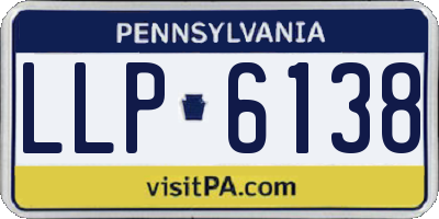 PA license plate LLP6138