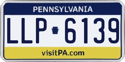 PA license plate LLP6139