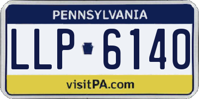 PA license plate LLP6140