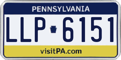 PA license plate LLP6151