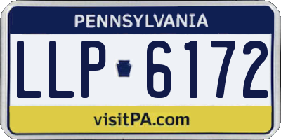 PA license plate LLP6172