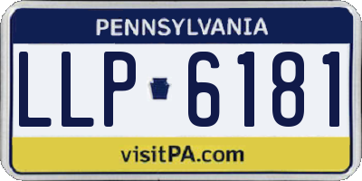 PA license plate LLP6181