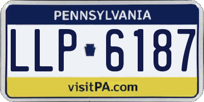 PA license plate LLP6187