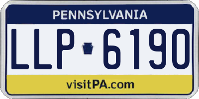 PA license plate LLP6190