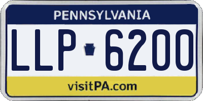 PA license plate LLP6200