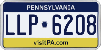 PA license plate LLP6208