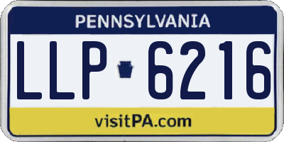 PA license plate LLP6216