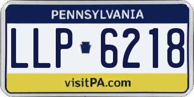 PA license plate LLP6218