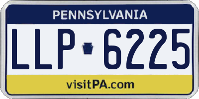 PA license plate LLP6225