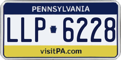PA license plate LLP6228