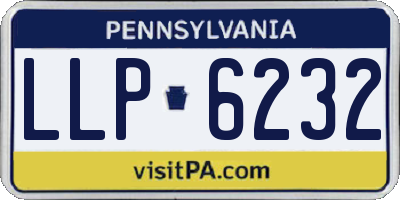 PA license plate LLP6232