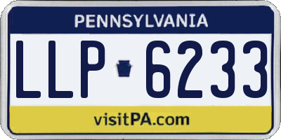 PA license plate LLP6233