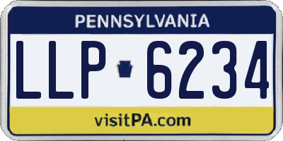 PA license plate LLP6234