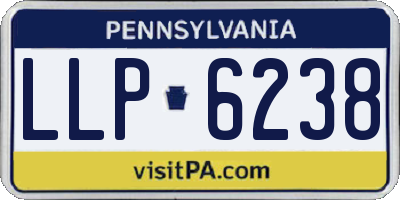 PA license plate LLP6238