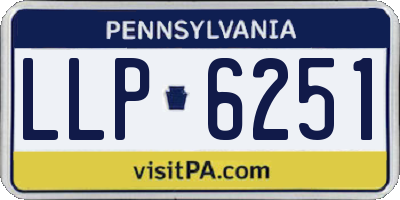 PA license plate LLP6251