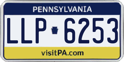 PA license plate LLP6253