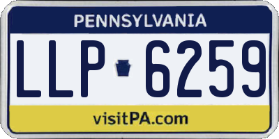 PA license plate LLP6259