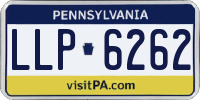 PA license plate LLP6262
