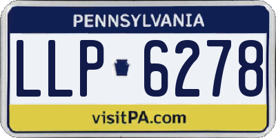 PA license plate LLP6278