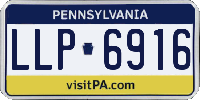 PA license plate LLP6916