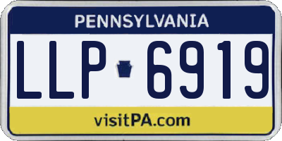PA license plate LLP6919