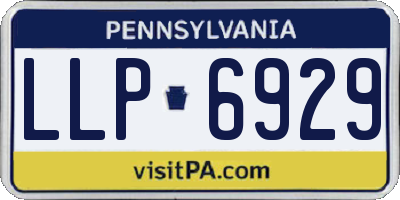PA license plate LLP6929