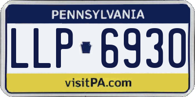 PA license plate LLP6930