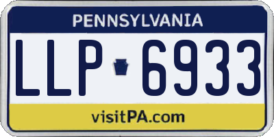 PA license plate LLP6933
