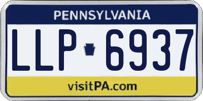 PA license plate LLP6937