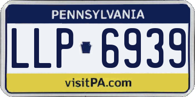 PA license plate LLP6939