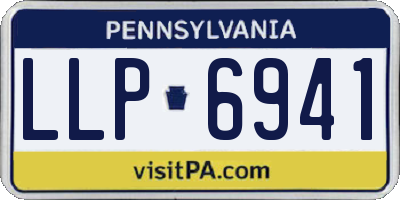 PA license plate LLP6941