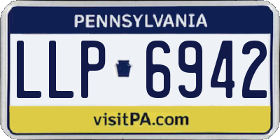PA license plate LLP6942