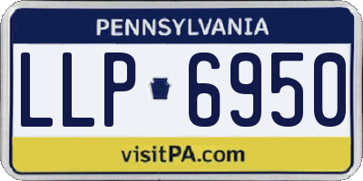 PA license plate LLP6950