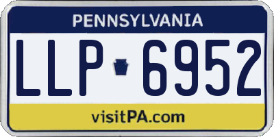 PA license plate LLP6952